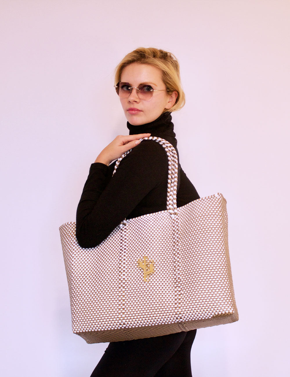 Rosita Blue - Jalisco Gold-White Large Tote