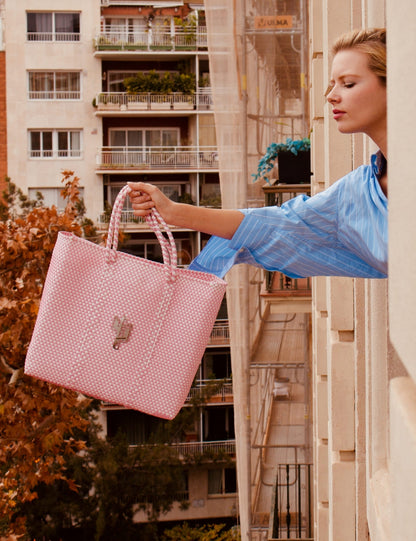Rosita Blue - Jalisco Pink-White Medium Tote