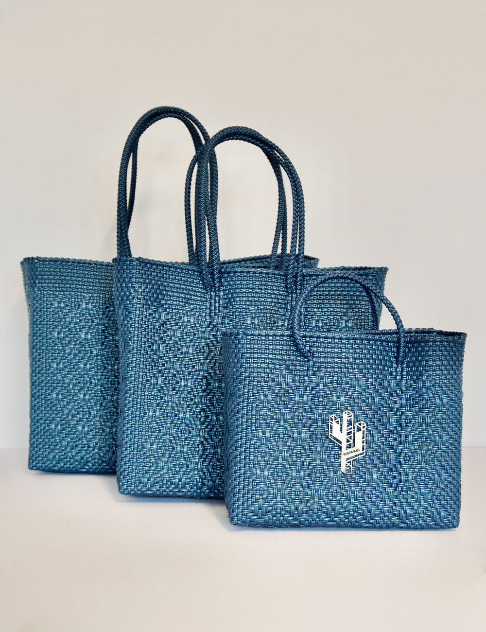Rosita Blue - La Paz Denim Tote Sizes