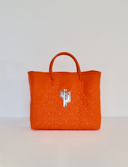 Rosita Blue - La Paz Orange Small Tote