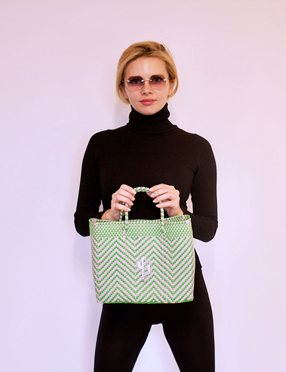Rosita Blue - Mapimi Green-Pink Small Tote