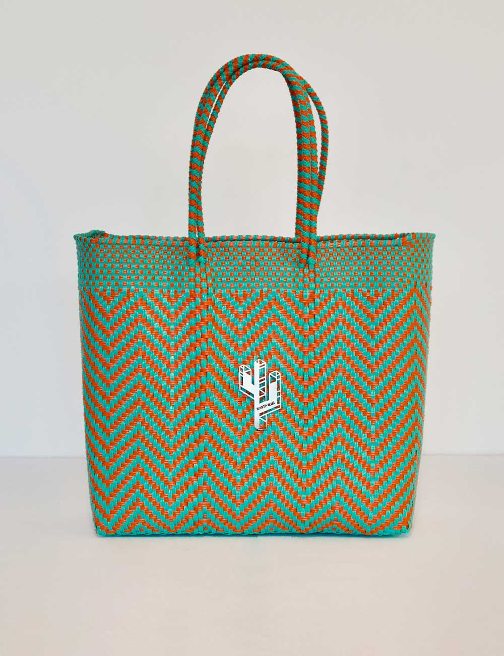 Rosita Blue - Mapimi Turquoise-Orange Medium Tote