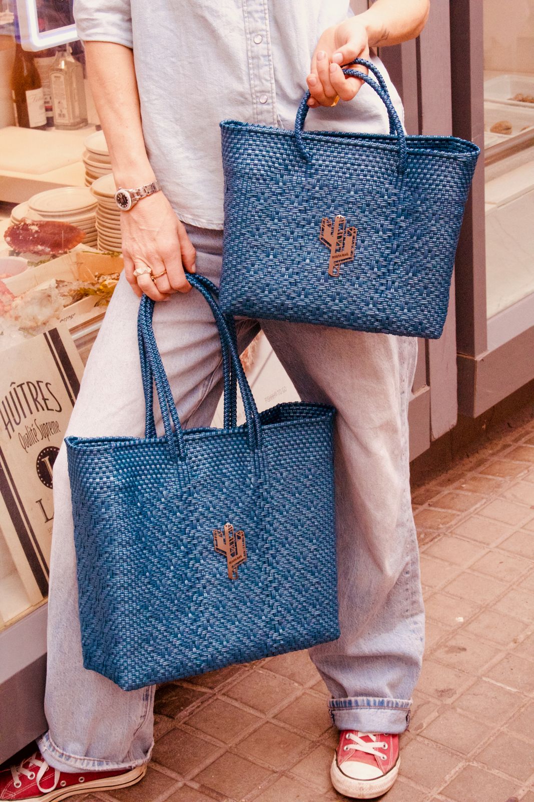 La Paz Denim Medium Tote