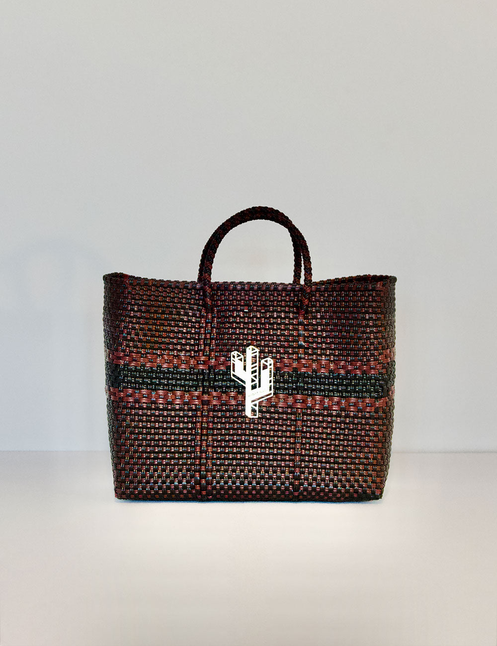 Puebla Burgundy-Black Small Tote