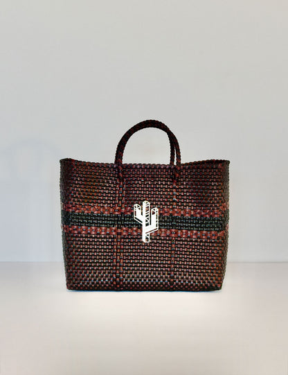 Puebla Burgundy-Black Small Tote