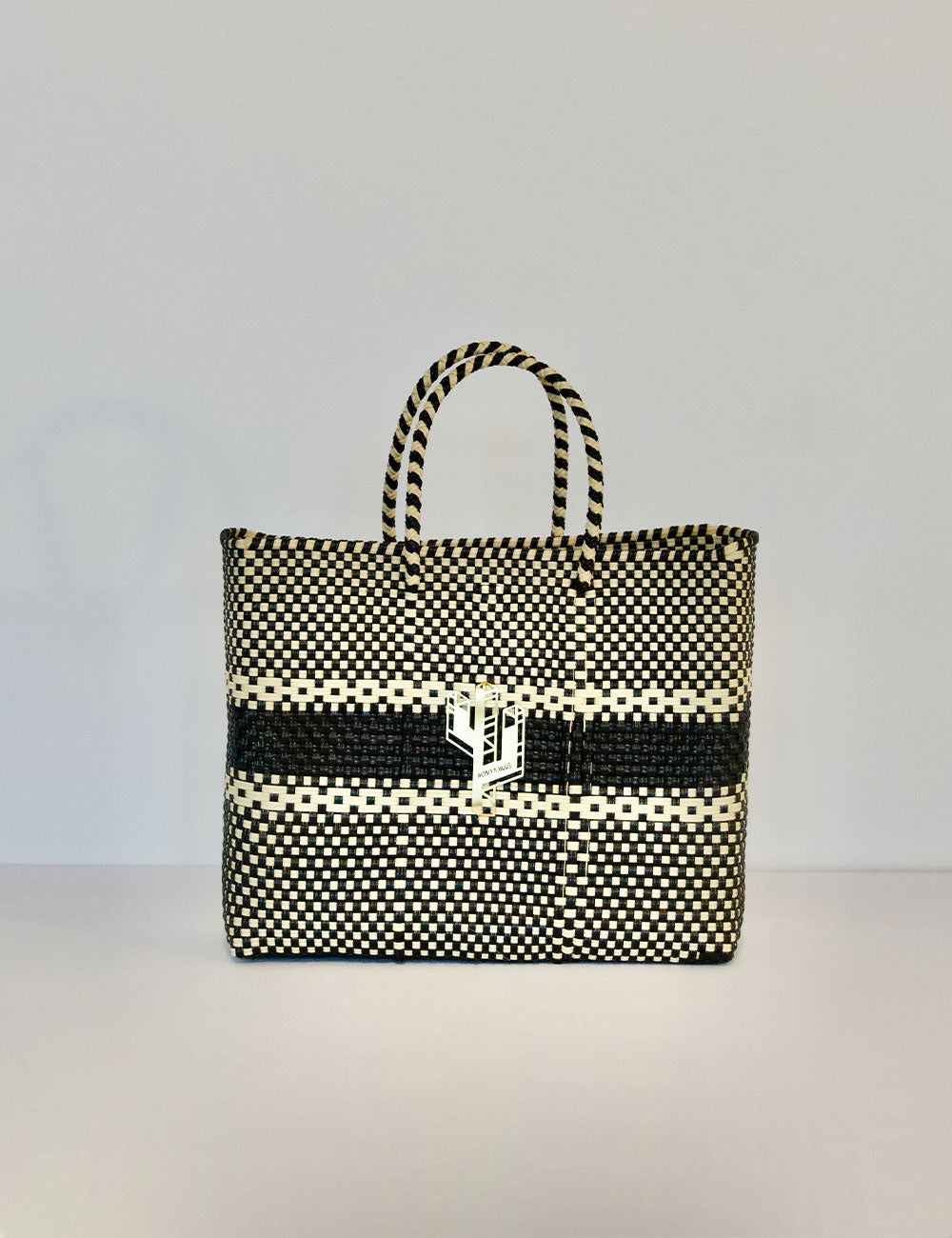 Rosita Blue - Puebla Beige-Black Small Tote