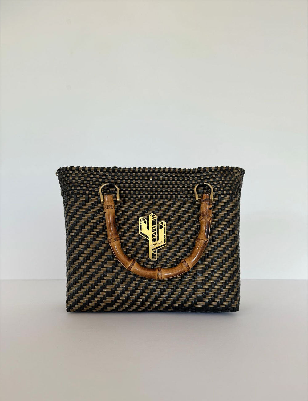 Rosita Blue - Stella Bamboo Black-Bronze Small Tote