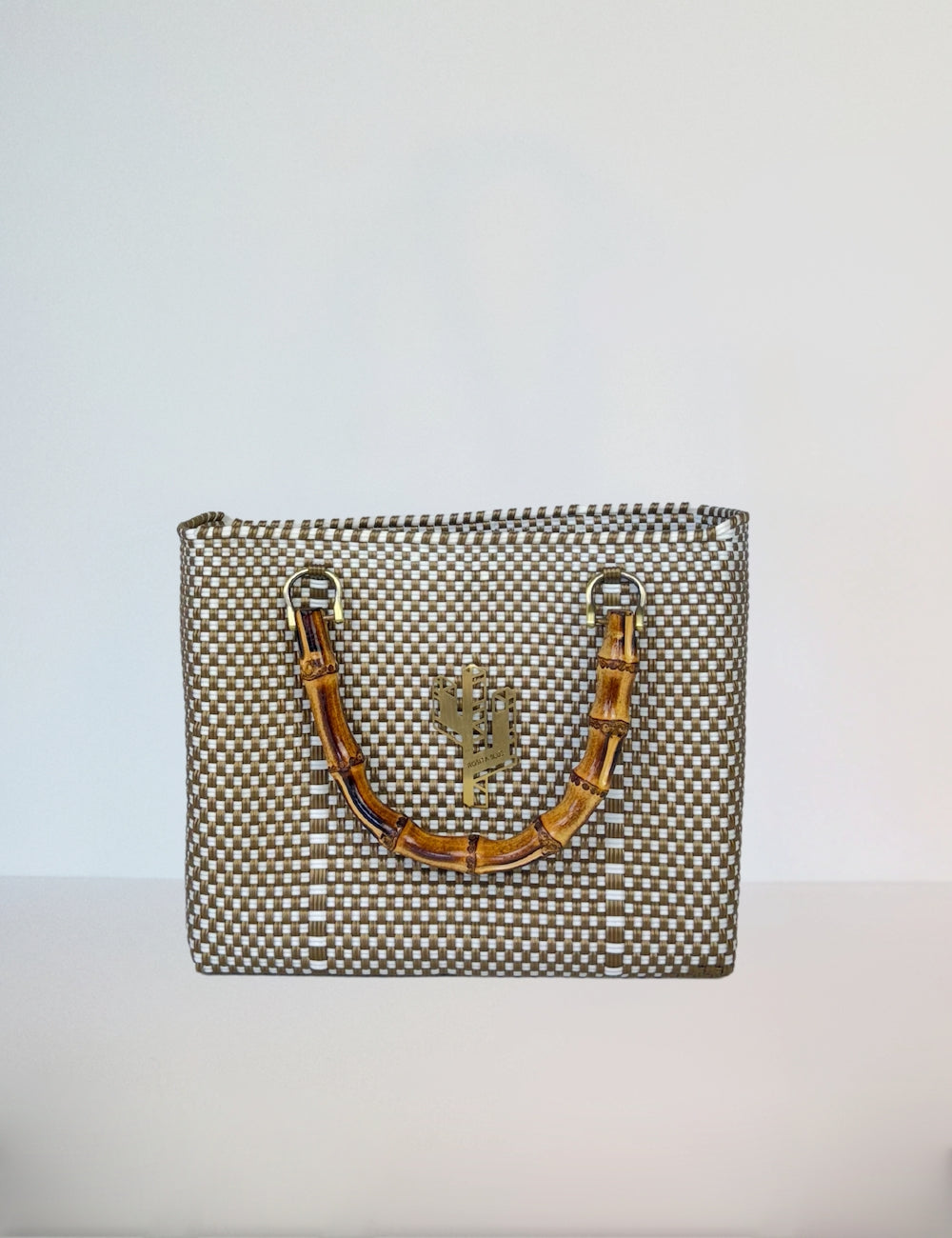 Rosita Blue - Stella Bamboo Gold-White Small Tote