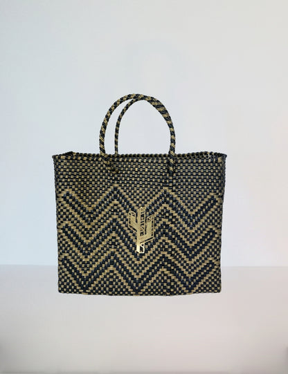 Rosita Blue - Veracruz Bronze-Gold-Black Small Tote