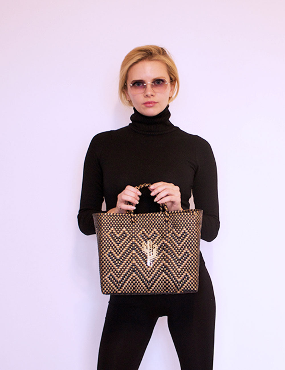 Rosita Blue - Veracruz Bronze-Gold-Black Small Tote