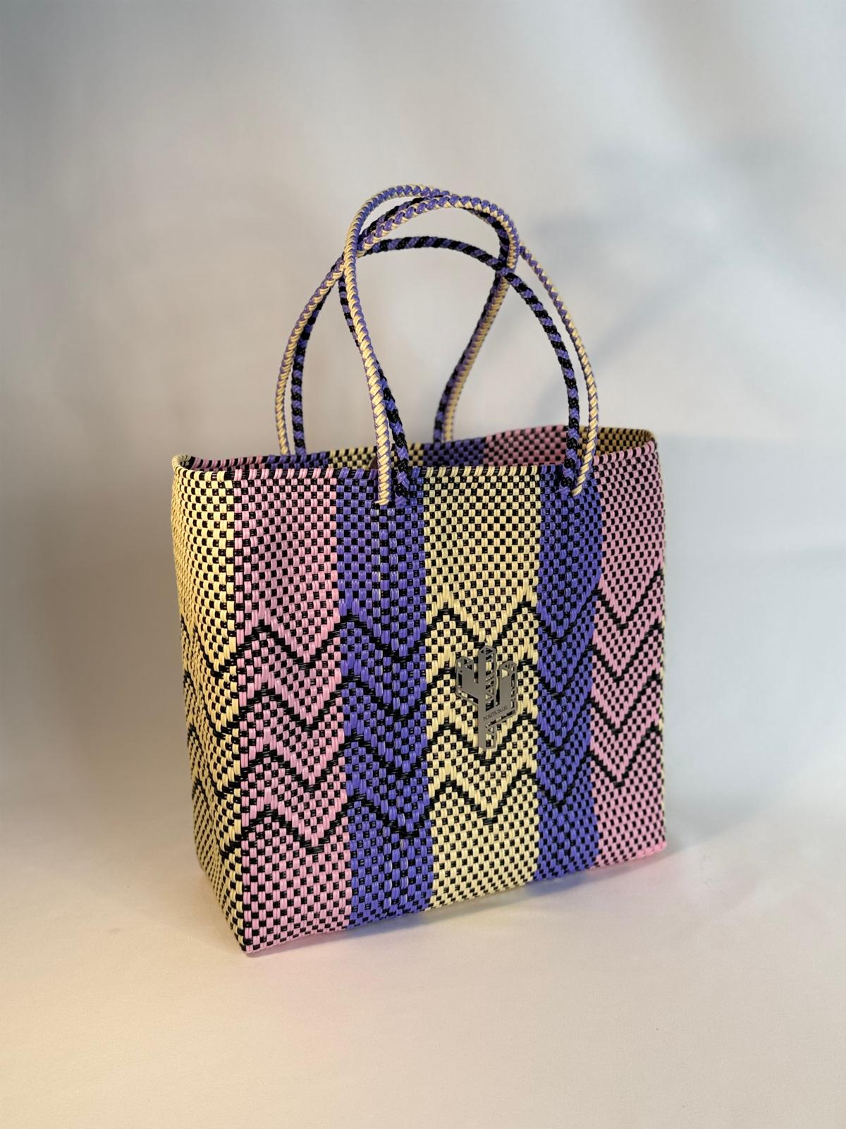Cancun Beige-Rosa-Lila Medium Tote