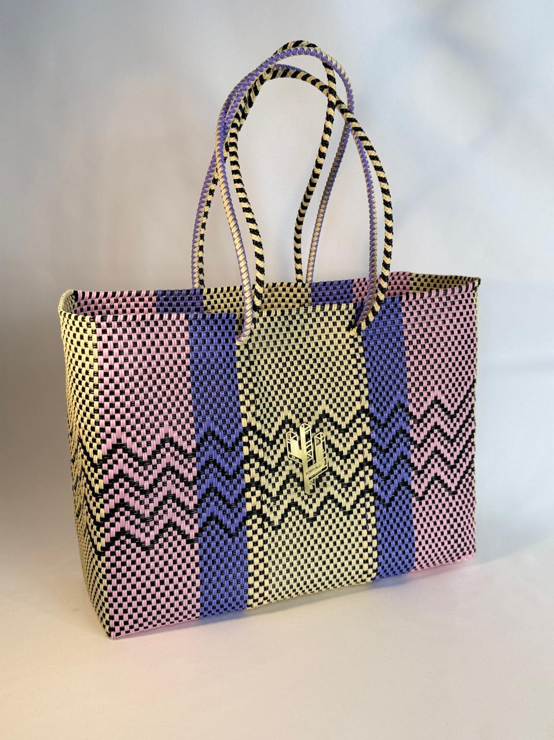 Cancun Beige-Rosa-Lila Large Tote
